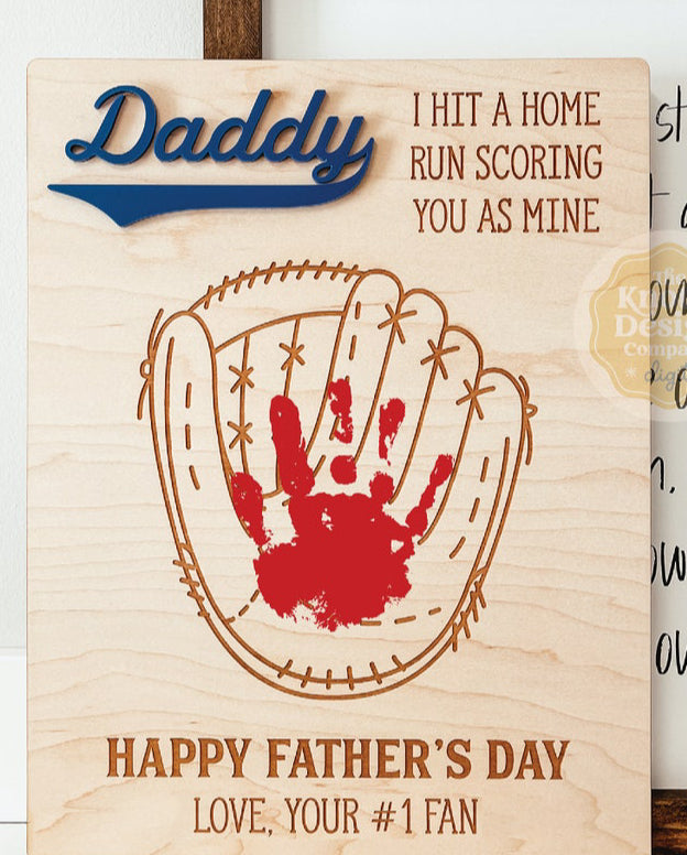 Baseball Hand print sign