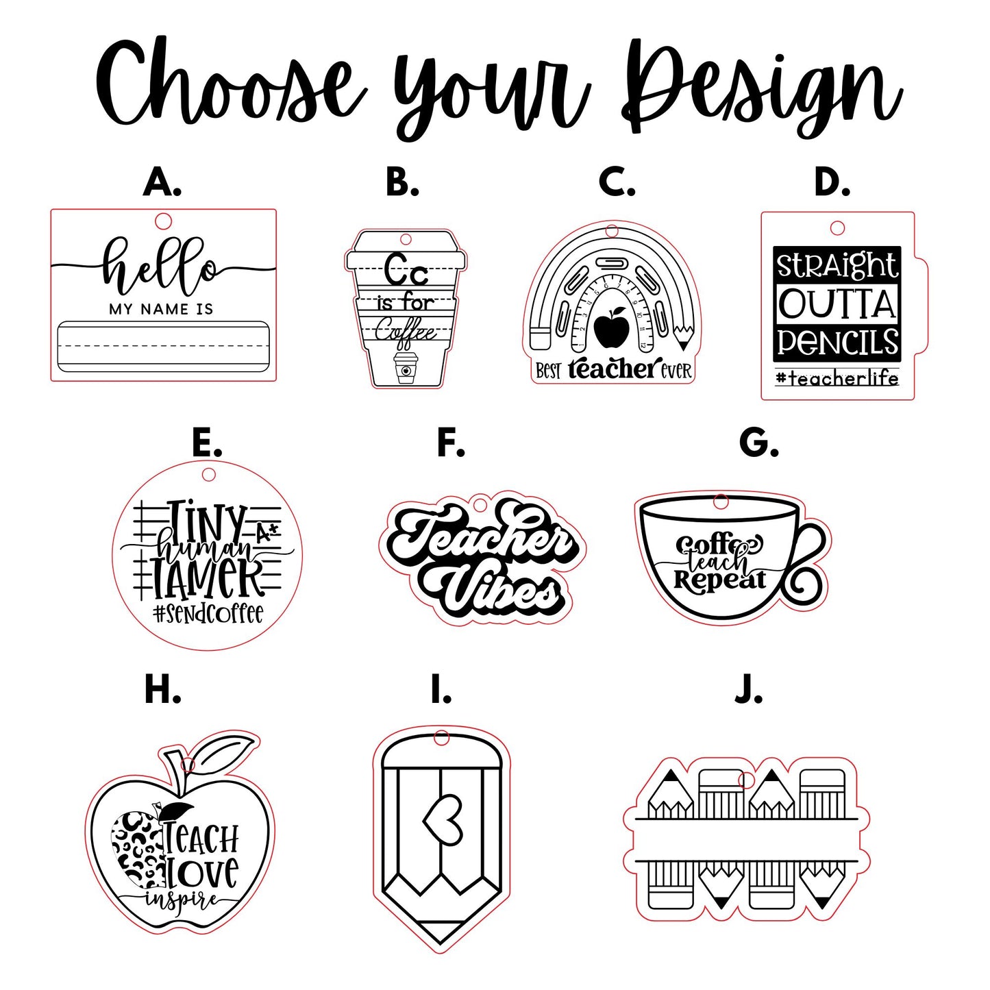 Personalized Teacher Gift Set – Sticky Note Holder + Boho Rainbow Keychain