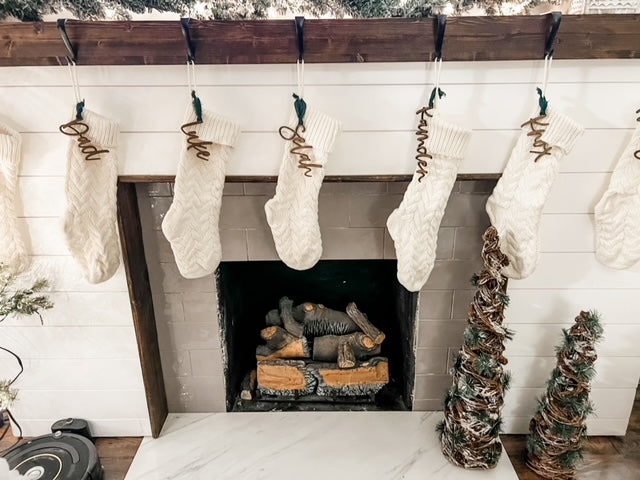Wooden Stocking Name cut-out