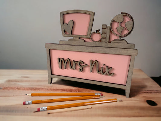 Teacher desk pencil holder