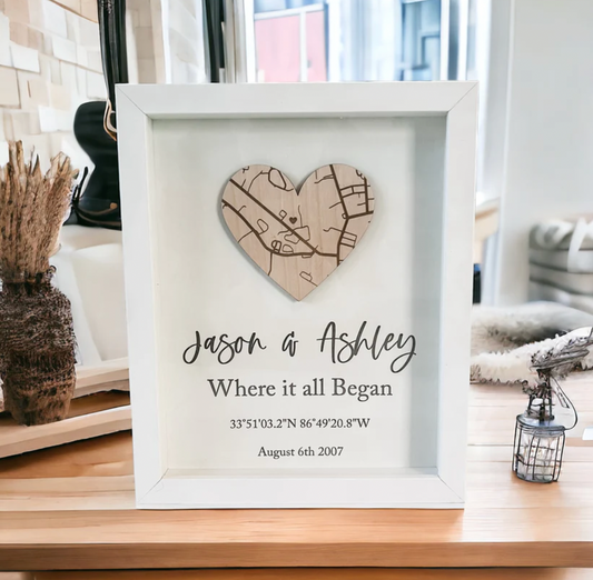 Where it all began, personalized wedding gift
