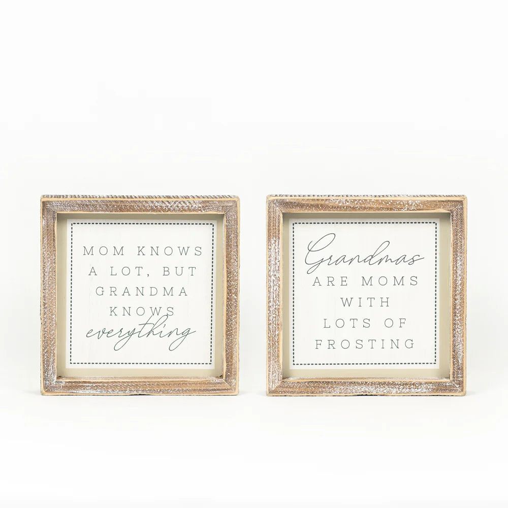 Reversible Grandma sign 7x7x1.5