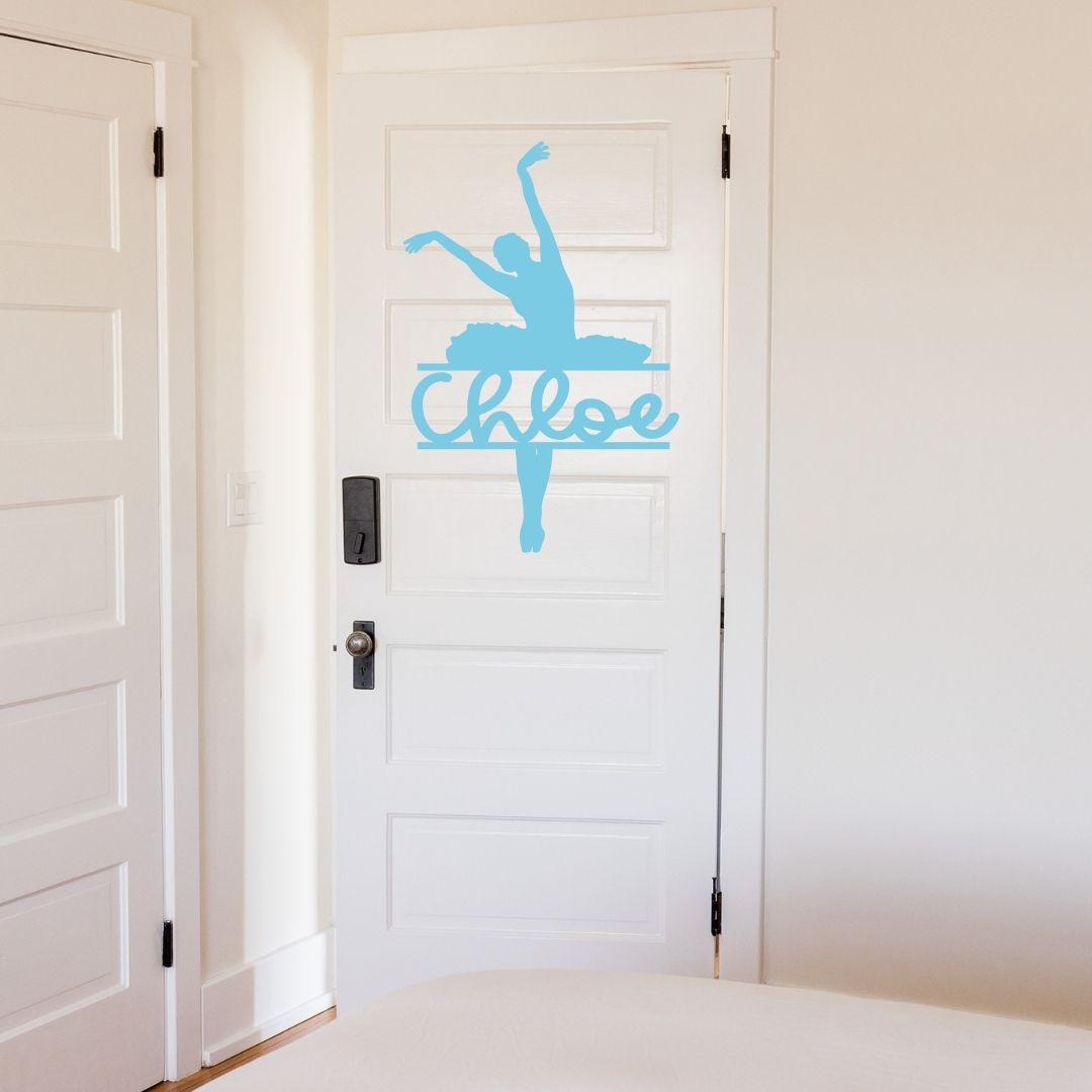 Personalized 18-inch ballerina door hanger