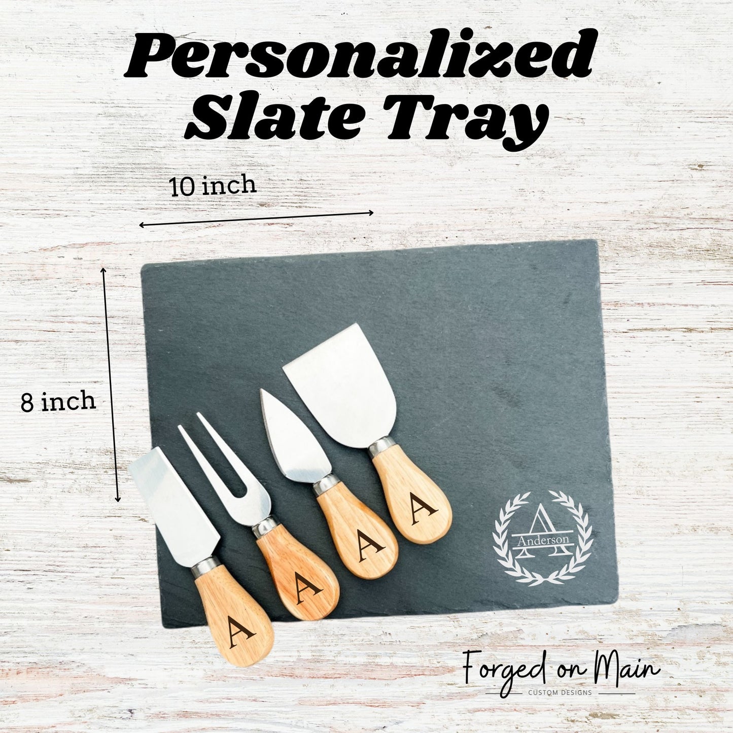 Personalized Slate Cheese Tray – Custom Engraved