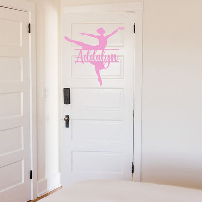 Personalized 18-inch ballerina door hanger