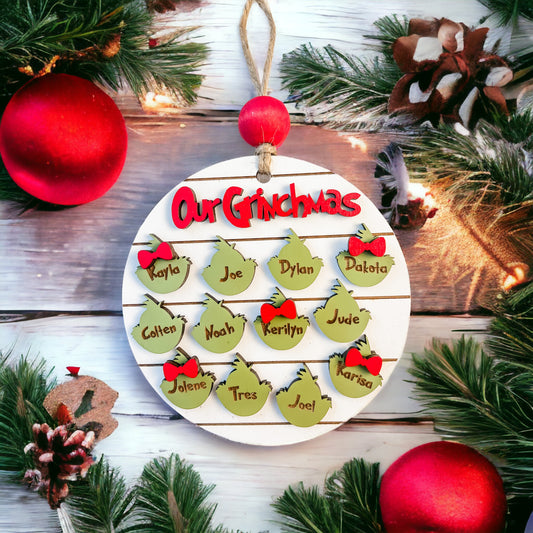 Grinch family ornament