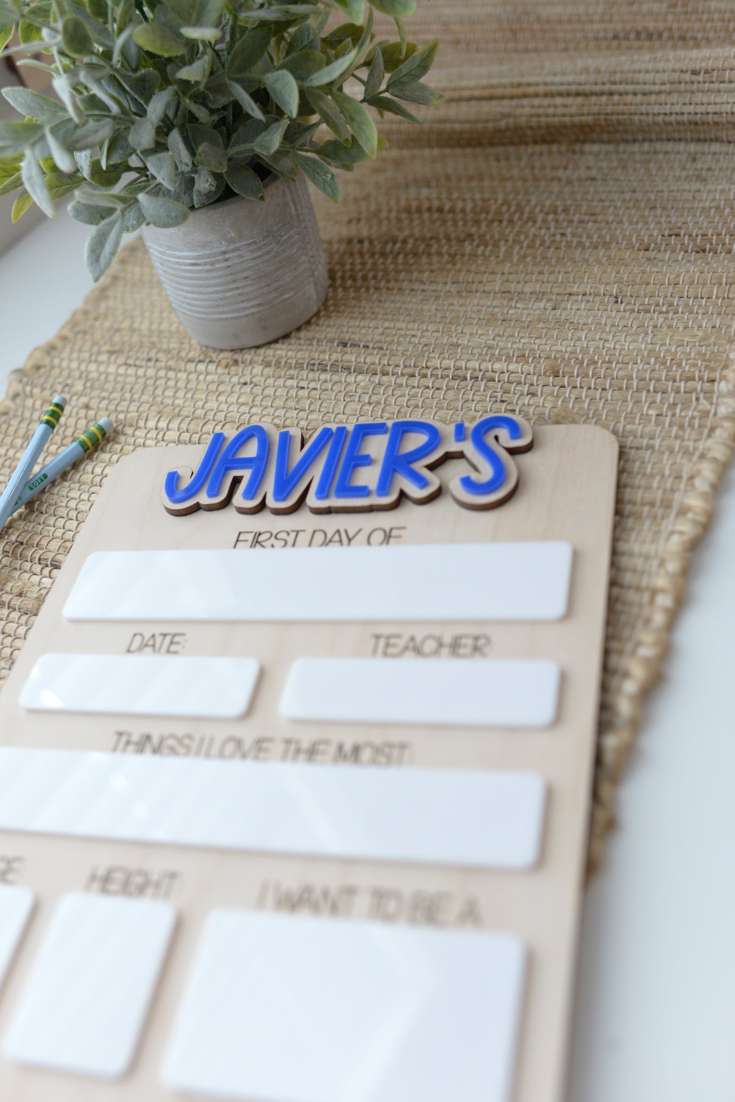 Personalized First & Last Day School Sign – Wooden Reusable Board