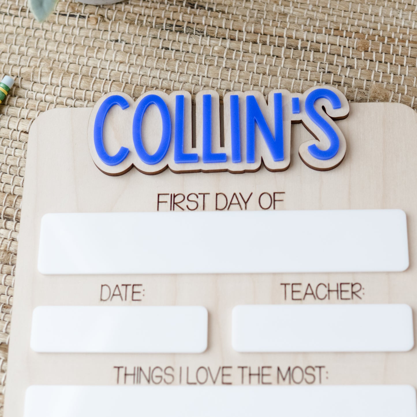 Personalized First & Last Day School Sign – Wooden Reusable Board