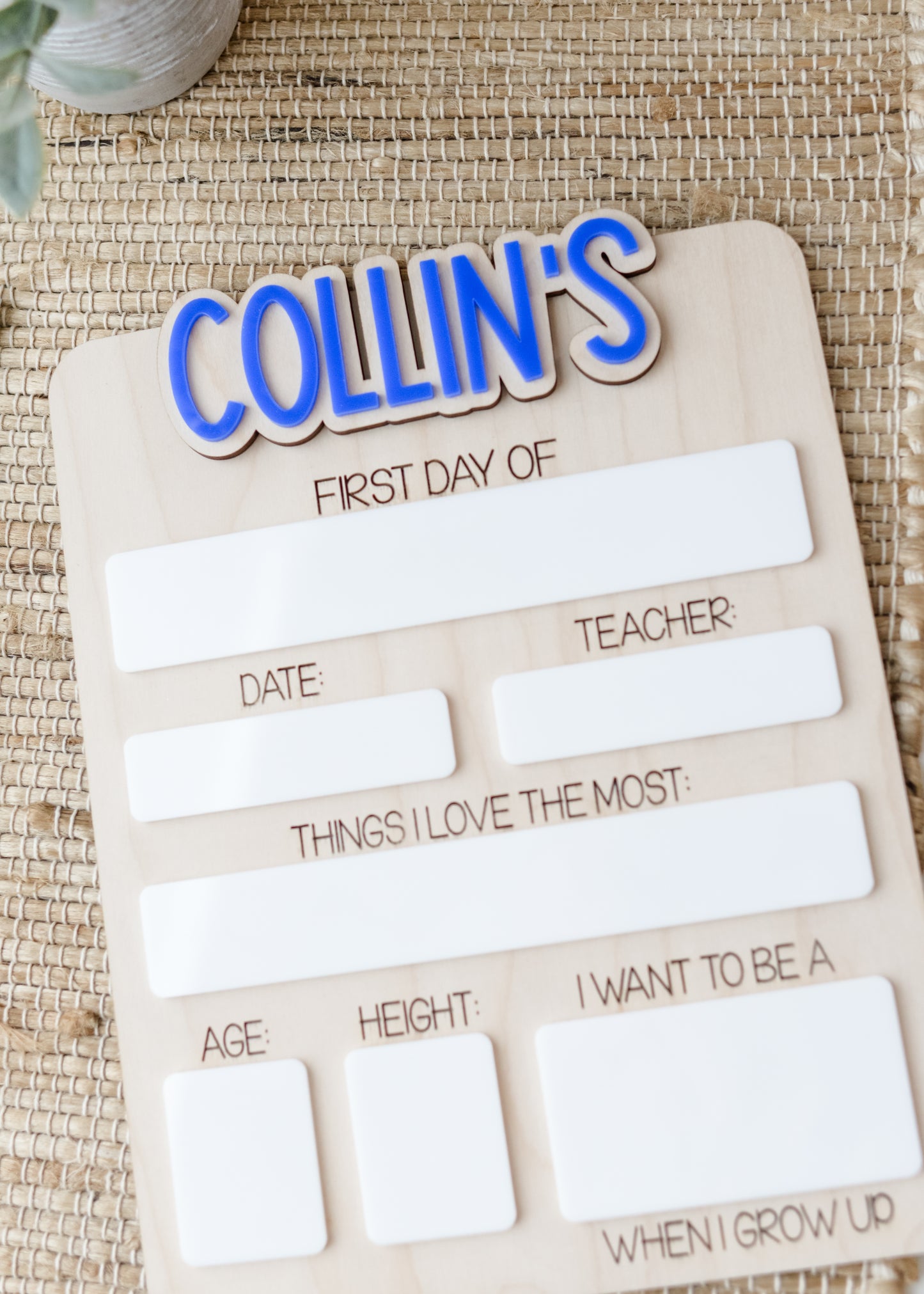Personalized First & Last Day School Sign – Wooden Reusable Board