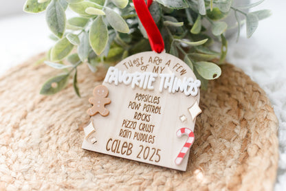 Favorite Things Ornament