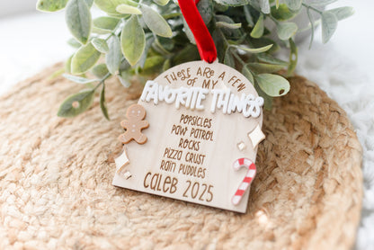 Favorite Things Ornament