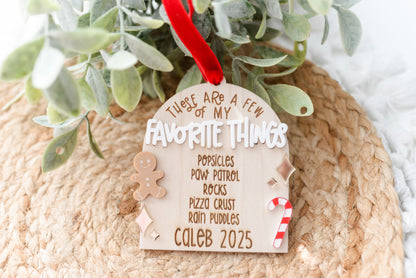 Favorite Things Ornament