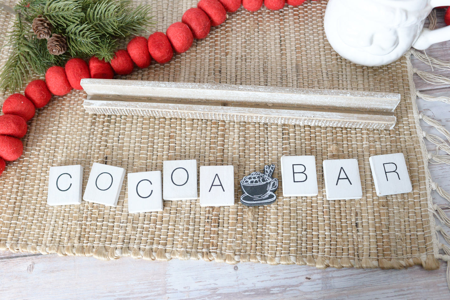 Hot Cocoa 20x2x1 Letter Ledge Kit