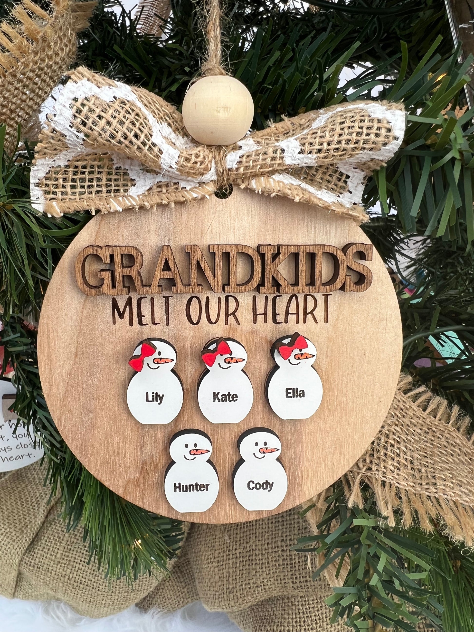 Grandkids Melt Our Heart Ornament