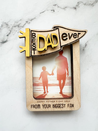 Father's Day Gift Fridge Photo Magnet, Gift for Dad, Father’s Day, Car Visor Clip, Personalized Picture Frame, Car Visor Clip, Grandparent