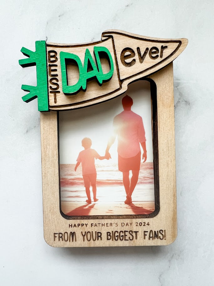 Father's Day Gift Fridge Photo Magnet, Gift for Dad, Father’s Day, Car Visor Clip, Personalized Picture Frame, Car Visor Clip, Grandparent