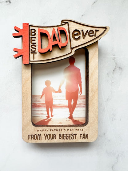 Father's Day Gift Fridge Photo Magnet, Gift for Dad, Father’s Day, Car Visor Clip, Personalized Picture Frame, Car Visor Clip, Grandparent