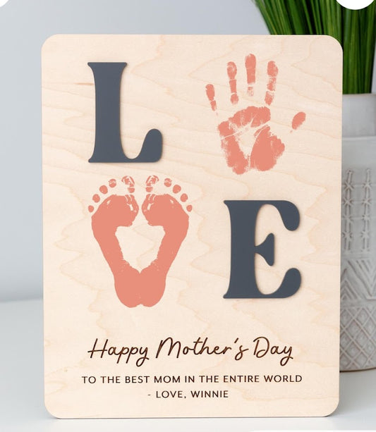 Love Hand print / foot print sign