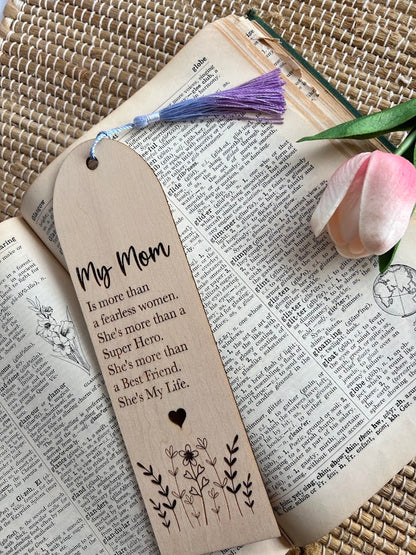 Engraved Wooden Bookmark for Moms – Mother's Day, Birthday & Just Because Gift