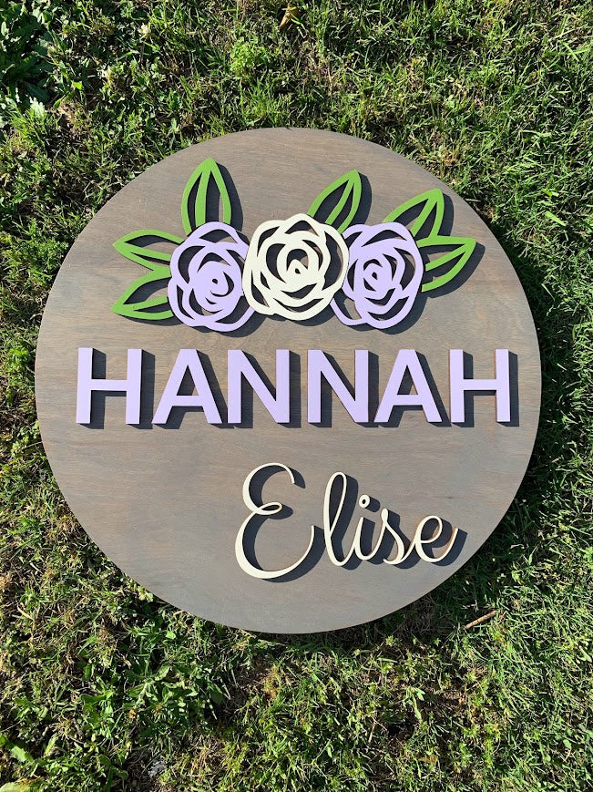 Custom 18” Baby Name Sign – Let’s Design Something Beautiful Together!
