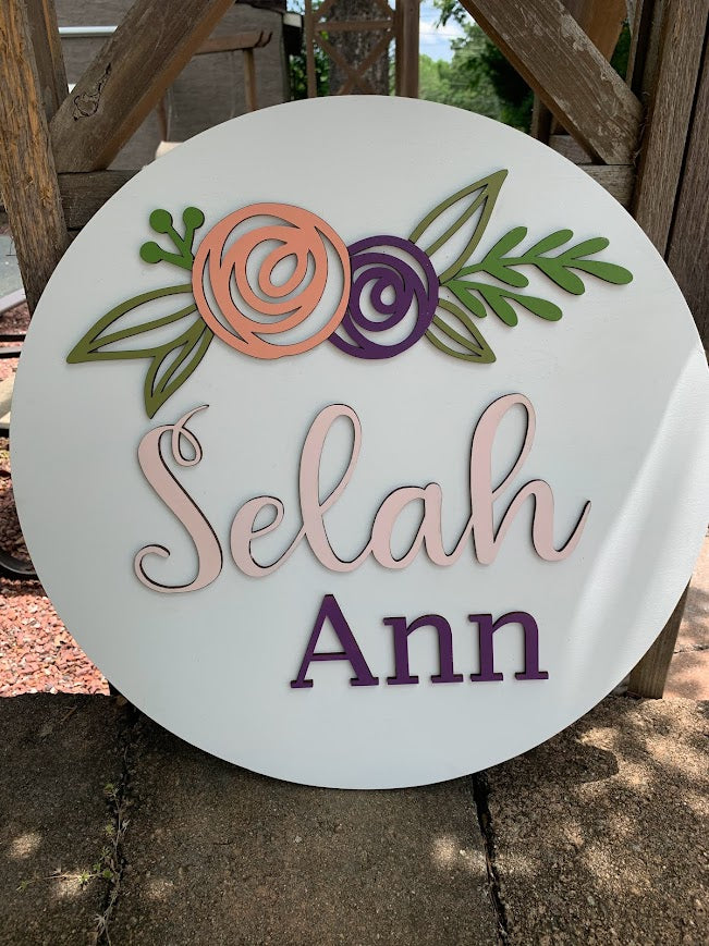 Custom 18” Baby Name Sign – Let’s Design Something Beautiful Together!