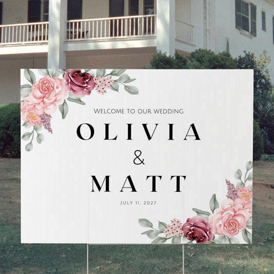 Custom Wedding Yard Sign