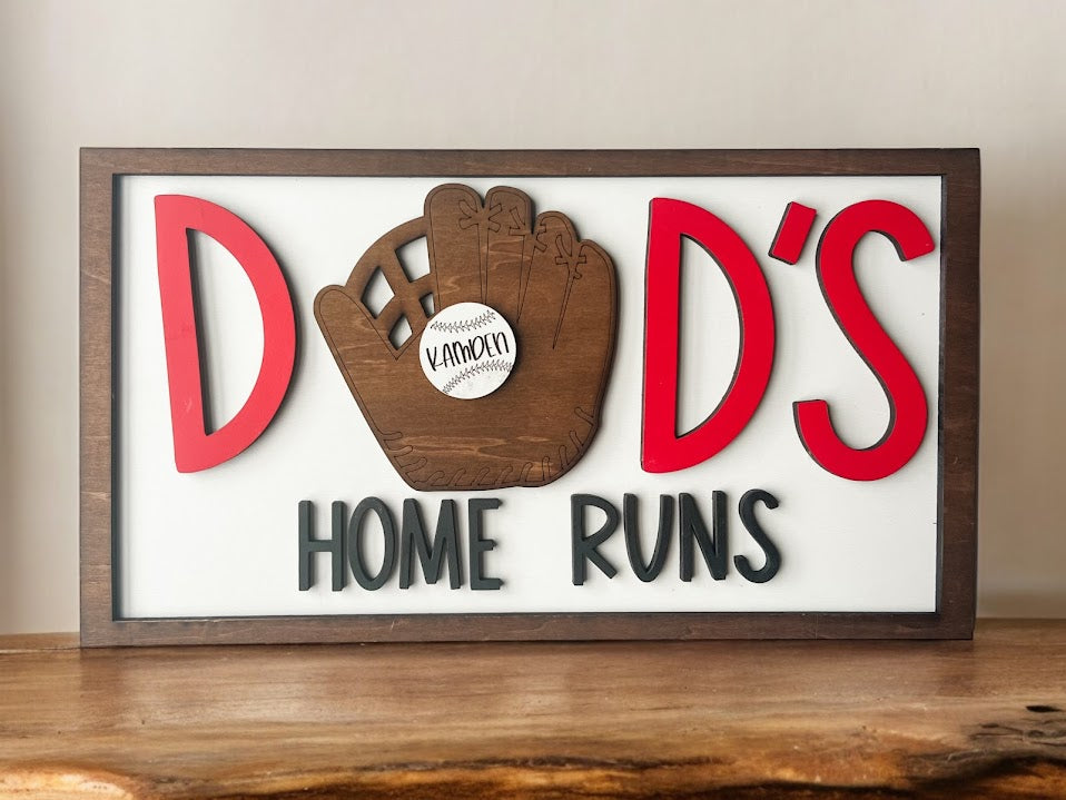 Dad's Home Runs Plaque