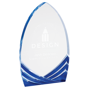 8” Blue Cathedral Soaring Acrylic Award