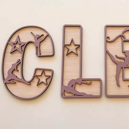 Wooden 2 layer dance letters 10 inch