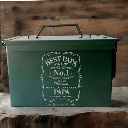 Personalized Ammo Box, Custom Father's Day Gift