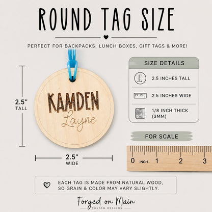 Personalized Backpack Tag- Custom Name Tag for School Bags