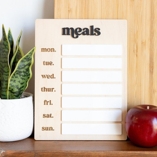 Magnetic Dry Erase Meal Planner – Weekly Menu Board for Kitchen Organization