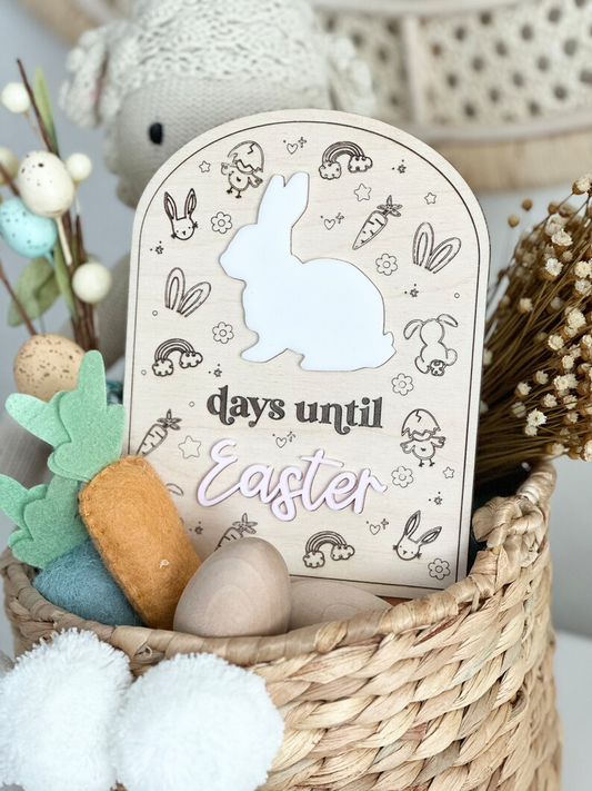 Dry Erase Easter Countdown – Reusable Wooden Countdown Board for Kids