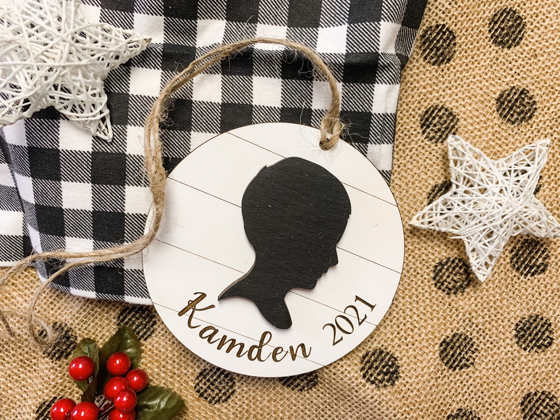 Custom Silhouette Ornament