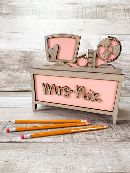 Teacher desk pencil holder 