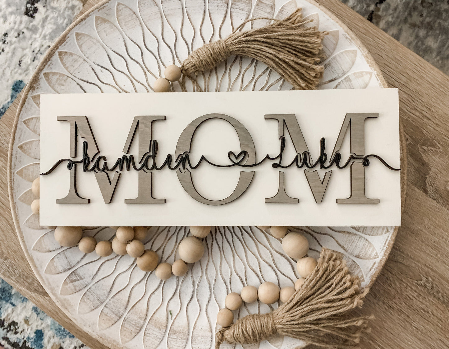 3D Personalized Mom Sign