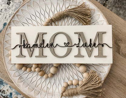 3D Personalized Mom Sign