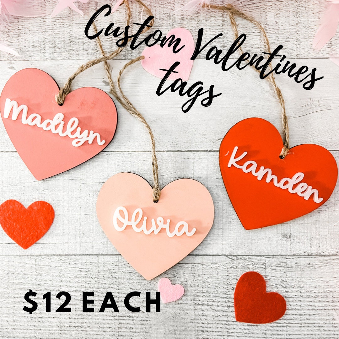 Valentines Tags/ Personalized